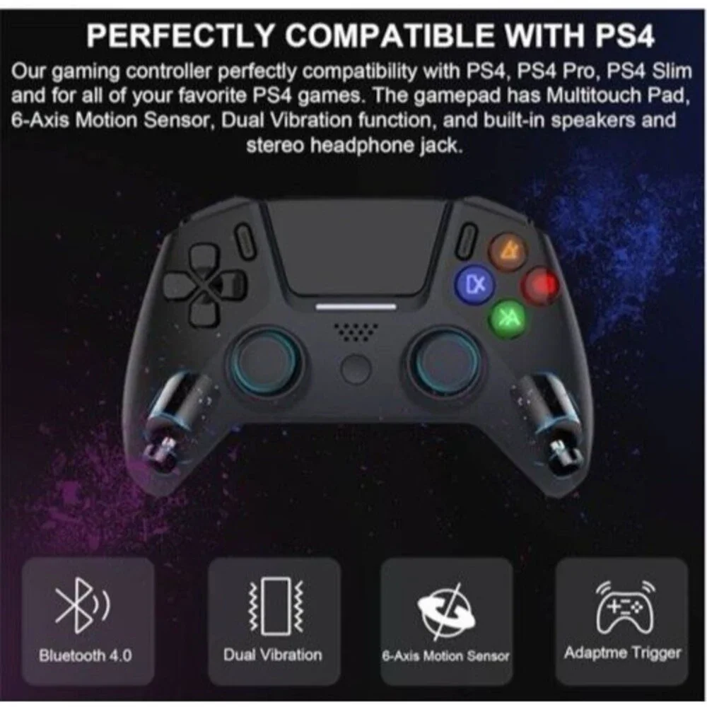 Lot of 2 Wireless Controller Bluetooth Gamepad DualShock Controller PS3 PS4 PC